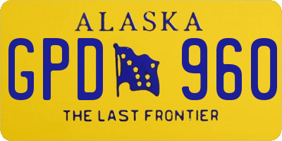 AK license plate GPD960