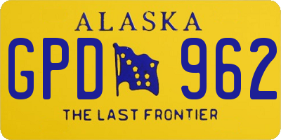 AK license plate GPD962