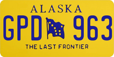 AK license plate GPD963