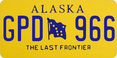 AK license plate GPD966