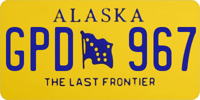 AK license plate GPD967