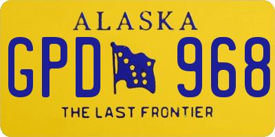 AK license plate GPD968