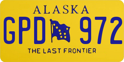AK license plate GPD972