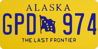 AK license plate GPD974