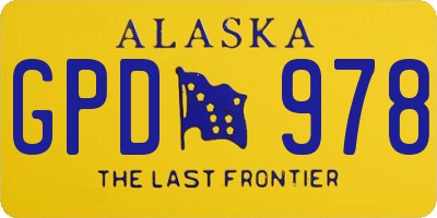 AK license plate GPD978
