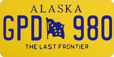 AK license plate GPD980