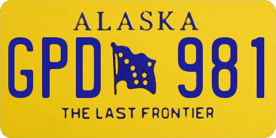 AK license plate GPD981