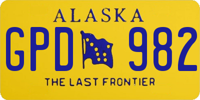 AK license plate GPD982