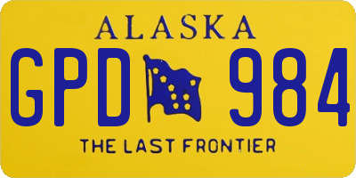 AK license plate GPD984