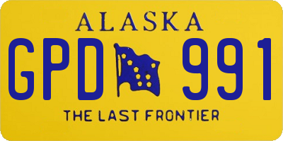 AK license plate GPD991