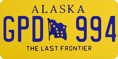 AK license plate GPD994