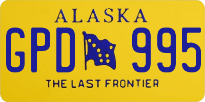 AK license plate GPD995