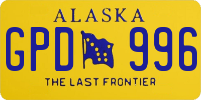 AK license plate GPD996