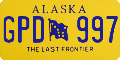 AK license plate GPD997