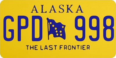 AK license plate GPD998