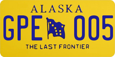 AK license plate GPE005