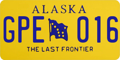 AK license plate GPE016