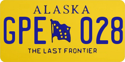 AK license plate GPE028