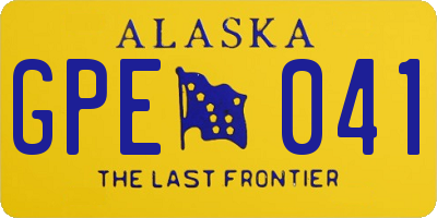 AK license plate GPE041