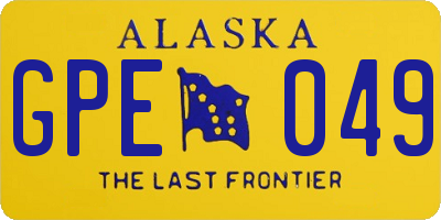 AK license plate GPE049