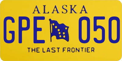 AK license plate GPE050