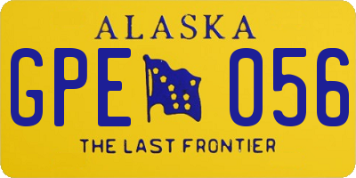 AK license plate GPE056
