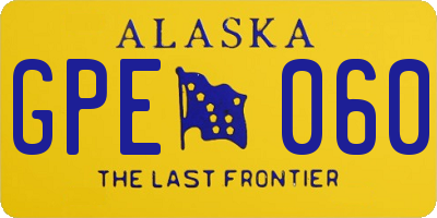 AK license plate GPE060