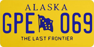 AK license plate GPE069