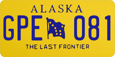 AK license plate GPE081