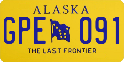 AK license plate GPE091