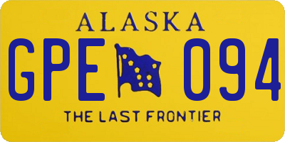 AK license plate GPE094