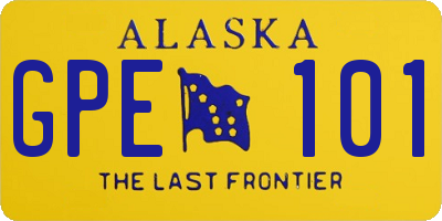 AK license plate GPE101