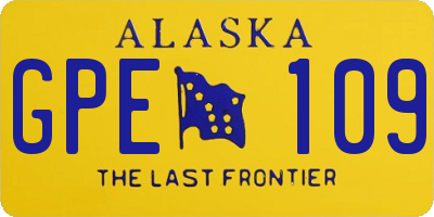 AK license plate GPE109