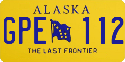 AK license plate GPE112