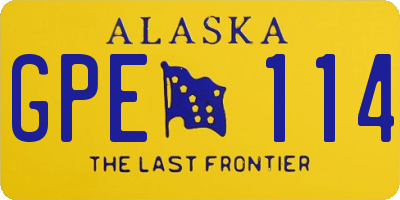 AK license plate GPE114