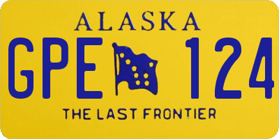AK license plate GPE124