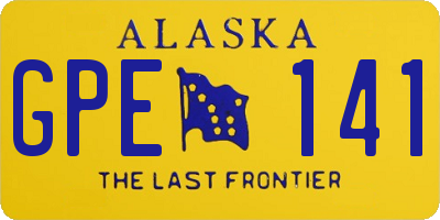 AK license plate GPE141