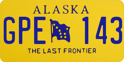 AK license plate GPE143