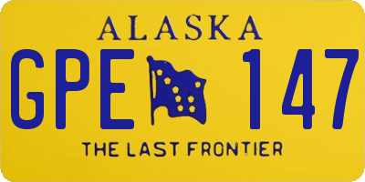 AK license plate GPE147