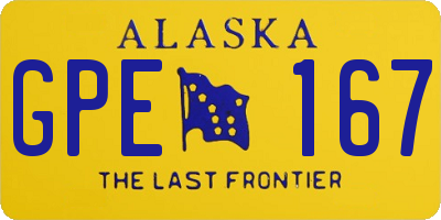 AK license plate GPE167