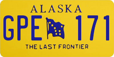 AK license plate GPE171