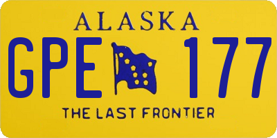 AK license plate GPE177