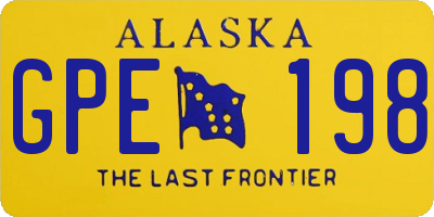 AK license plate GPE198
