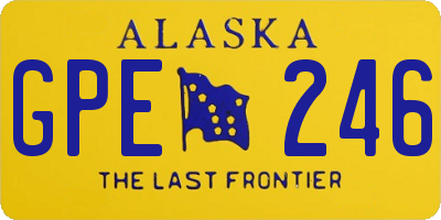 AK license plate GPE246