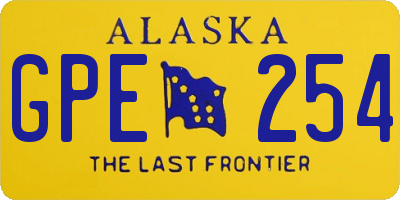 AK license plate GPE254