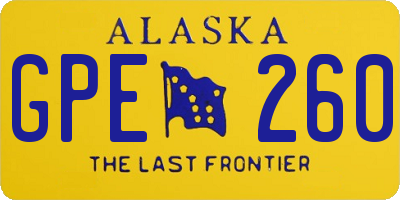 AK license plate GPE260