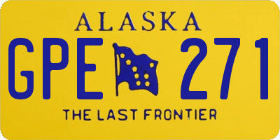 AK license plate GPE271