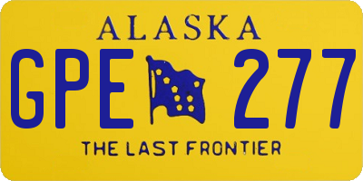 AK license plate GPE277