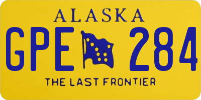 AK license plate GPE284