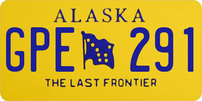 AK license plate GPE291